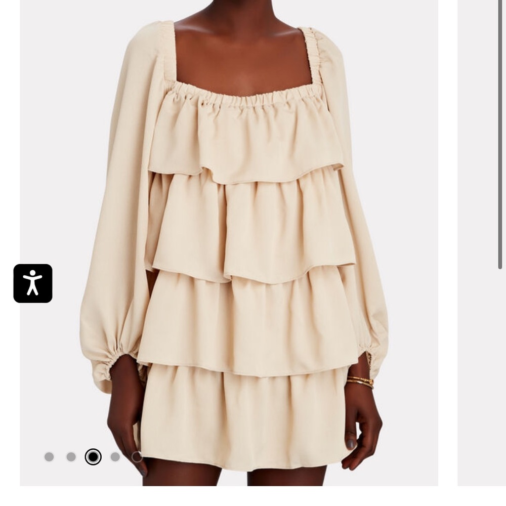 WeWoreWhat tiered mini dress cream color size M amazing condition